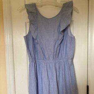 J. Crew sleeveless knee length chambray summer dress size 12.